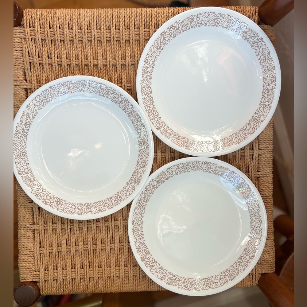 Corelle “Folk Flower” Plates (Set of 3) | Lunch Plates Floral Corelle Corning